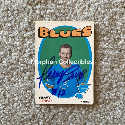 Terry Crisp - Autographed Card 1971-72 Opc Card