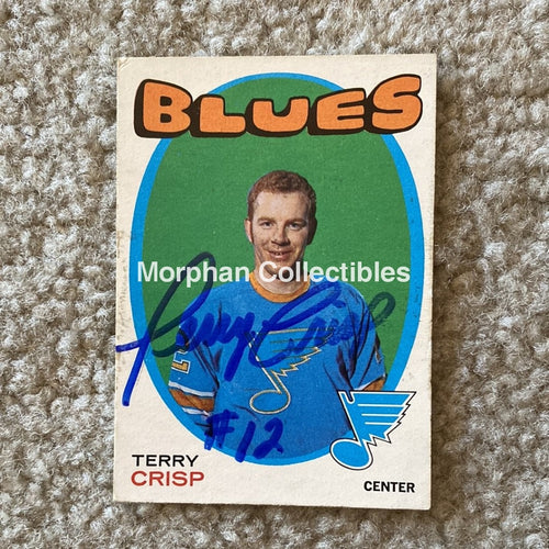 Terry Crisp - Autographed Card 1971-72 Opc Card