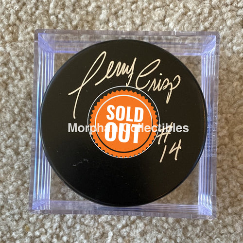 Terry Crisp - Autographed Puck Boston Bruins