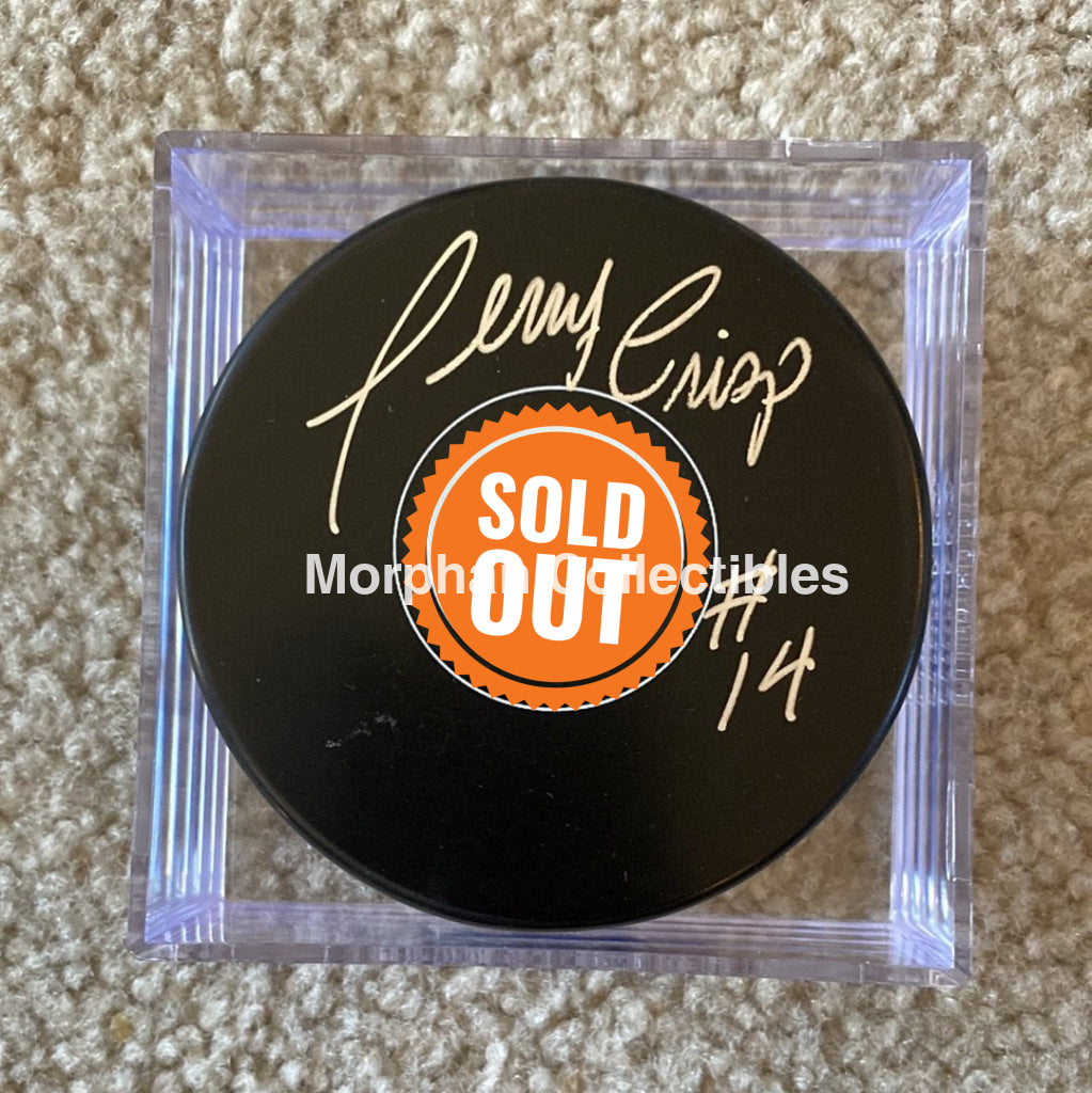 Terry Crisp - Autographed Puck Boston Bruins