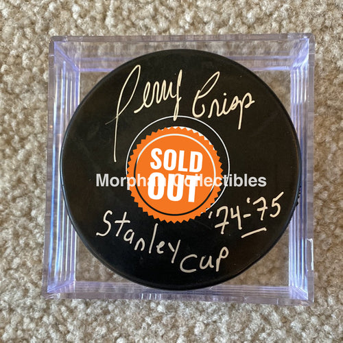 Terry Crisp - Autographed Puck Philadelphia Flyers