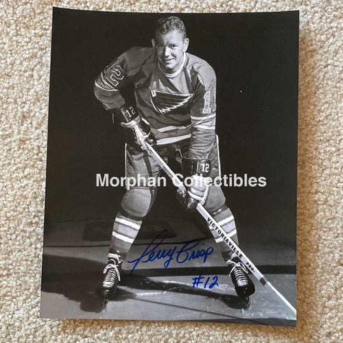 Terry Crisp - Autographed St Louis Blues 8X10 Photo