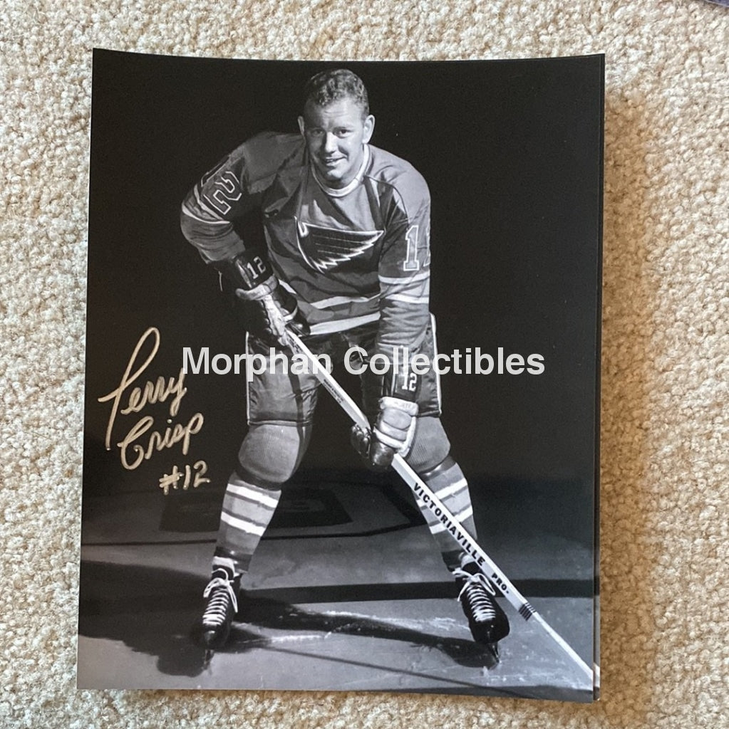 Terry Crisp - Autographed St Louis Blues 8X10 Photo