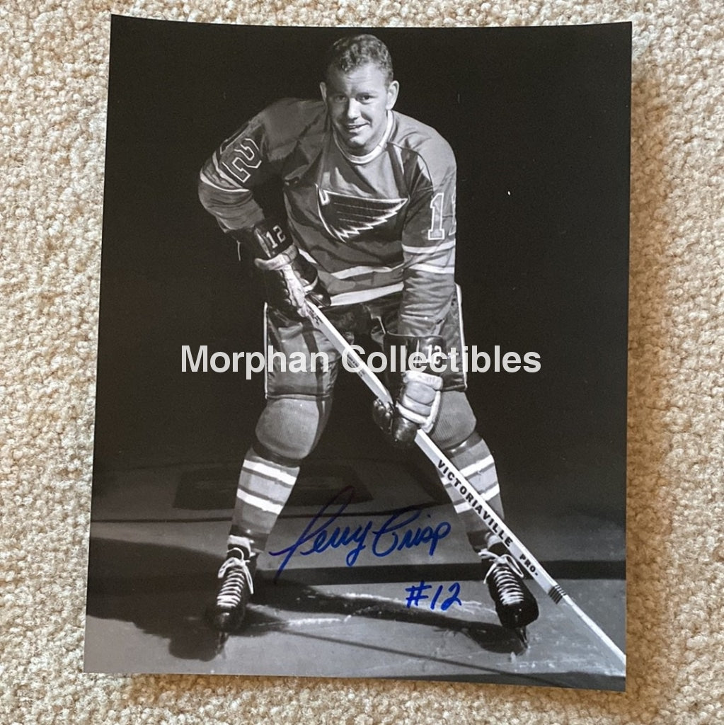 Terry Crisp - Autographed St Louis Blues 8X10 Photo