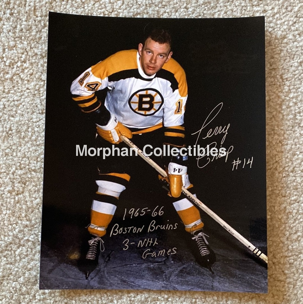 Terry Crisp - Autographed Boston Bruins 8X10 Photo