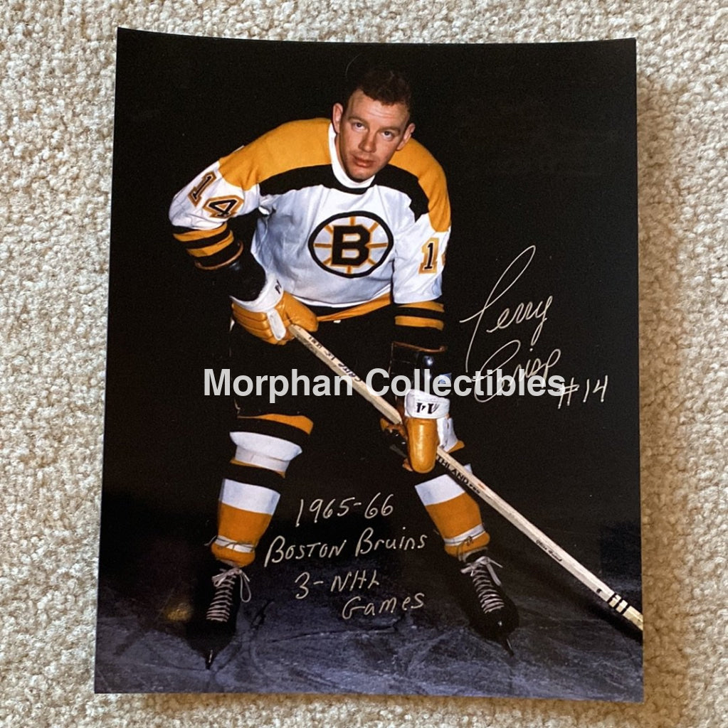 Terry Crisp - Autographed Boston Bruins 8X10 Photo