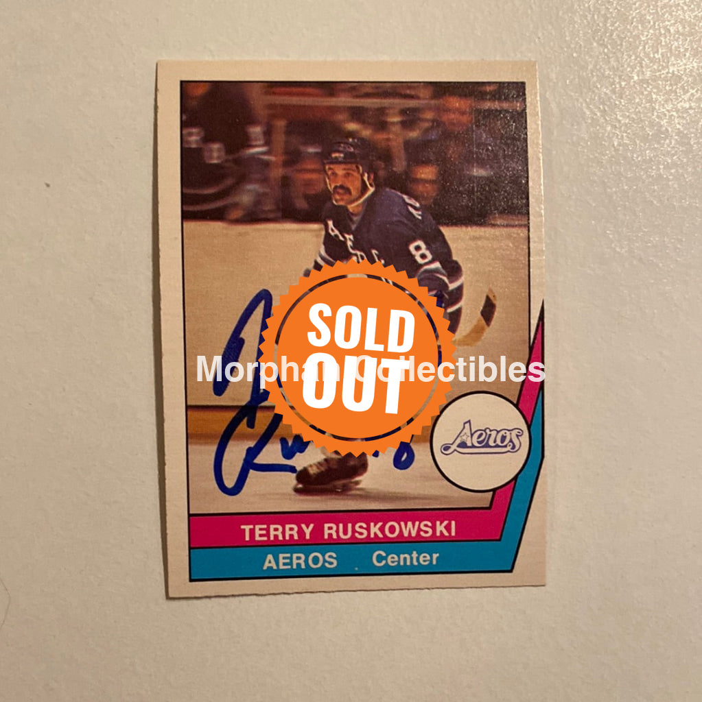 Terry Ruskowski - Autographed Card Opc 1977-78 Wha