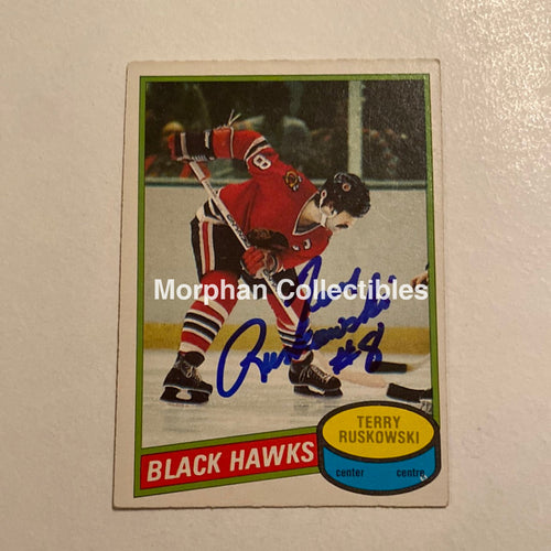Terry Ruskowski - Autographed Card Opc 1980-81