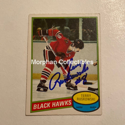 Terry Ruskowski - Autographed Card Opc 1980-81