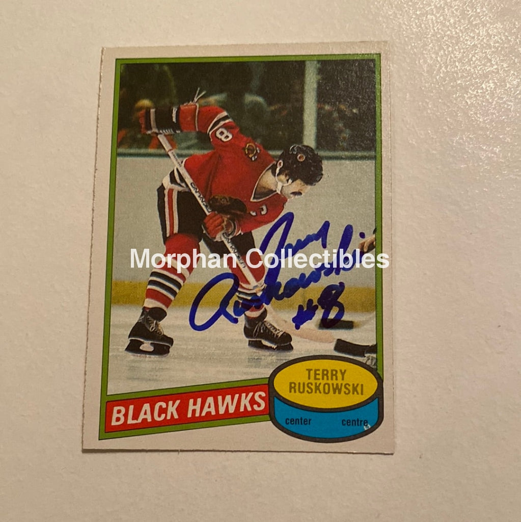 Terry Ruskowski - Autographed Card Opc 1980-81