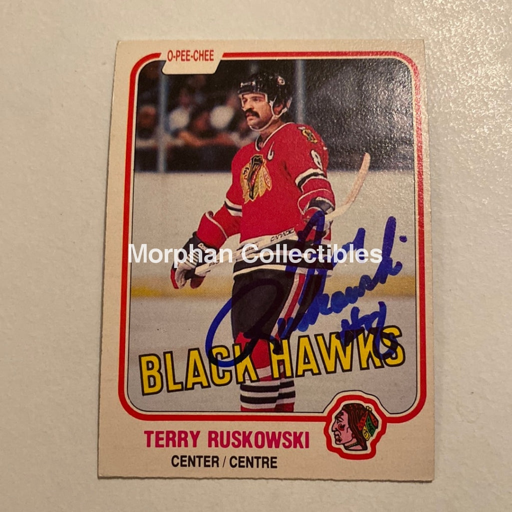 Terry Ruskowski - Autographed Card Opc 1981-82