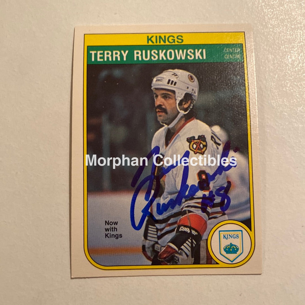 Terry Ruskowski - Autographed Card Opc 1982-83