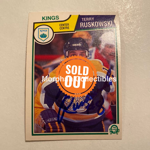 Terry Ruskowski - Autographed Card Opc 1983-84