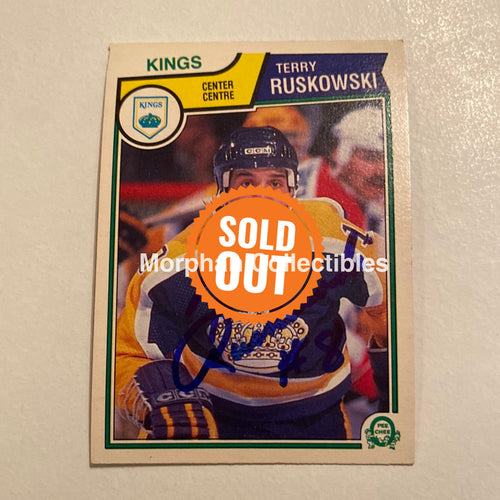 Terry Ruskowski - Autographed Card Opc 1983-84