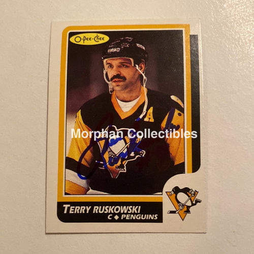 Terry Ruskowski - Autographed Card Opc 1986-87