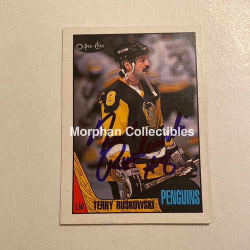 Terry Ruskowski - Autographed Card Opc 1987-88