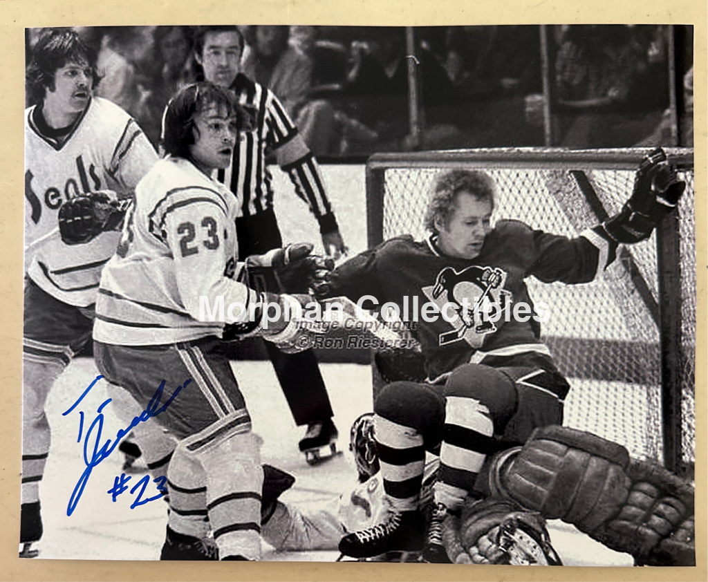 Tim Jacobs - Autographed 8x10 Photo - California Seals Photo