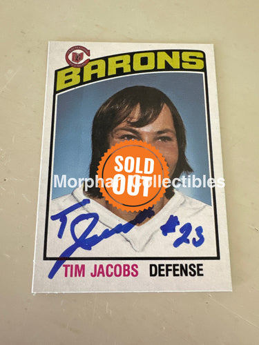 Tim Jacobs - Autographed Card - 1976-77 OPC Card