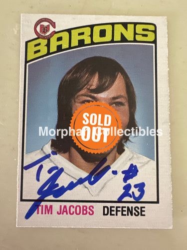 Tim Jacobs - Autographed Card - 1976-77 OPC Card