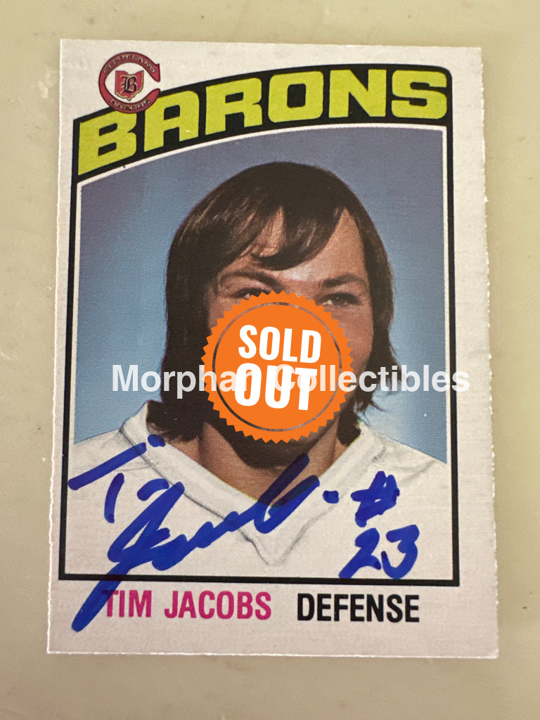 Tim Jacobs - Autographed Card - 1976-77 OPC Card