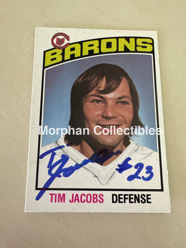 Tim Jacobs - Autographed Card - 1976-77 OPC Card