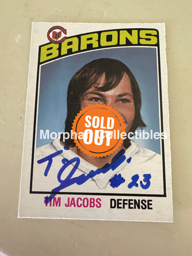 Tim Jacobs - Autographed Card - 1976-77 OPC Card