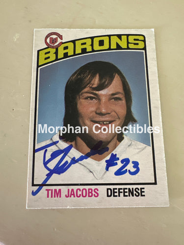 Tim Jacobs - Autographed Card - 1976-77 OPC Card