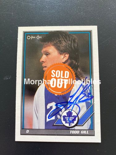 Todd Gill - Autographed Card Opc 1991/92