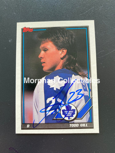 Todd Gill - Autographed Card Topps 1991/92