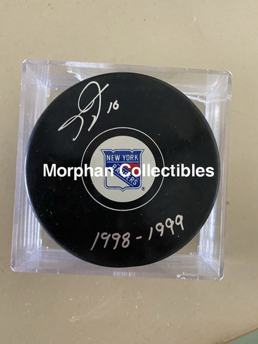 Todd Harvey Autographed Pucks New York Rangers Puck