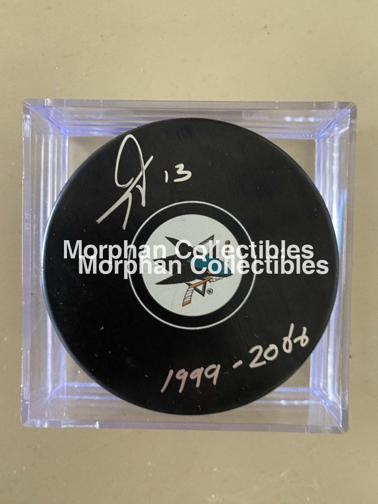 Todd Harvey Autographed Pucks San Jose Sharks Puck