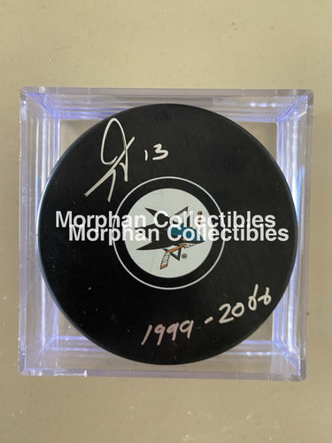 Todd Harvey Autographed Pucks San Jose Sharks Puck