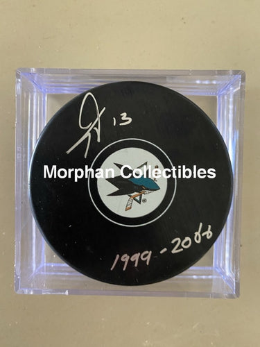 Todd Harvey Autographed Pucks San Jose Sharks Puck