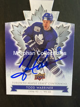 Load image into Gallery viewer, Todd Warner Autographed Cards Centennial Diecut #1 Card
