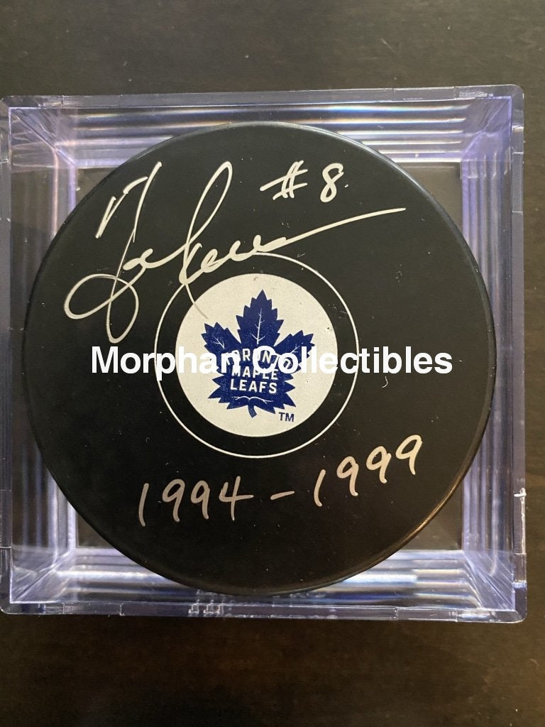 Todd Warriner - Autographed Puck Toronto Maple Leafs