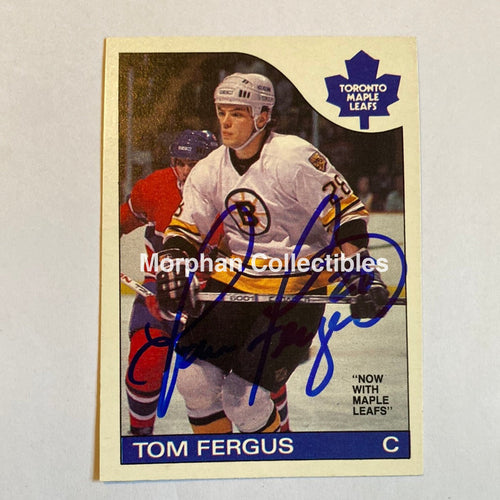 Tom Fergus - Autographed Card 1985-86 Opc
