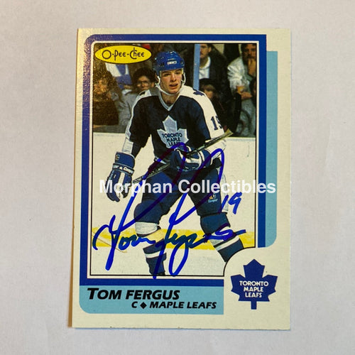 Tom Fergus - Autographed Card 1986-87 Opc