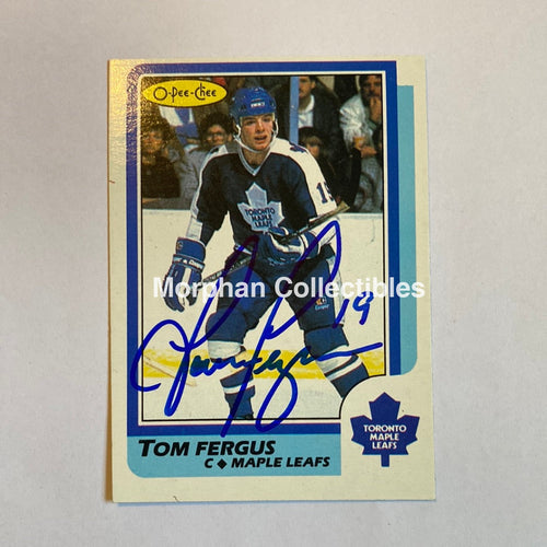 Tom Fergus - Autographed Card 1986-87 Opc
