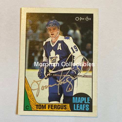 Tom Fergus - Autographed Card 1987-88 Opc