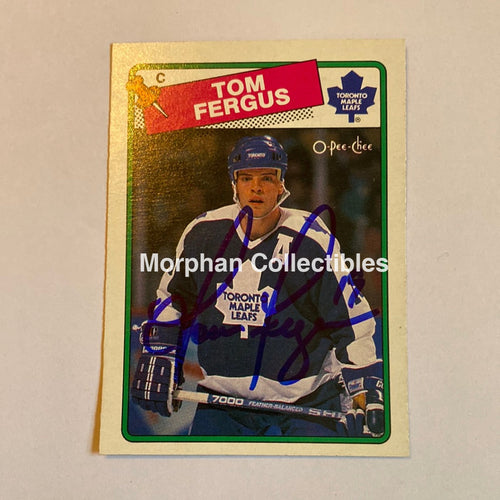 Tom Fergus - Autographed Card 1988-89 Opc