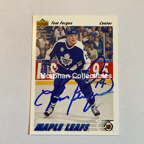 Tom Fergus - Autographed Card 1991-92 Upper Deck Smear