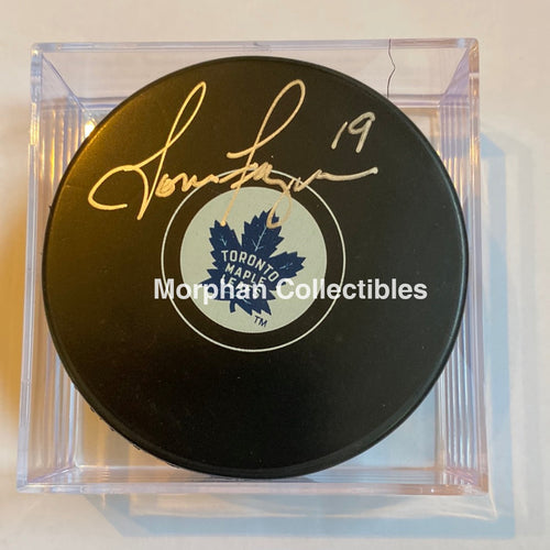 Tom Fergus - Autographed Toronto Maple Leafs Puck