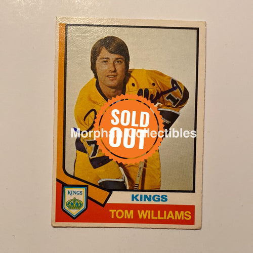 Tom Williams - Autographed Card 1974/75 Opc