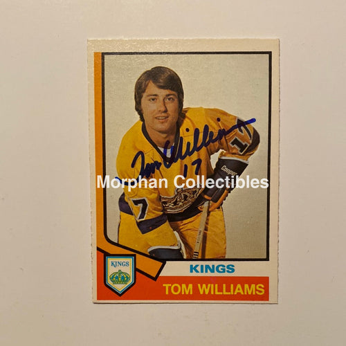 Tom Williams - Autographed Card 1974/75 Opc