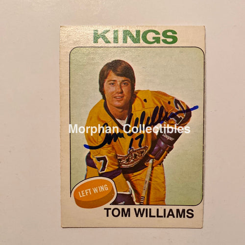 Tom Williams - Autographed Card 1975/76 Opc