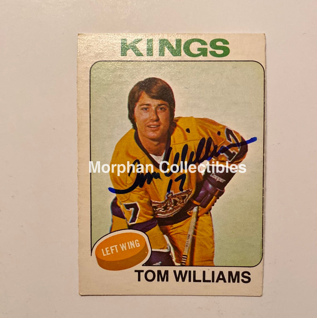 Tom Williams - Autographed Card 1975/76 Opc