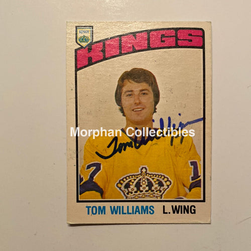 Tom Williams - Autographed Card 1976/77 Opc