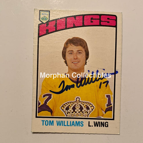 Tom Williams - Autographed Card 1976/77 Opc