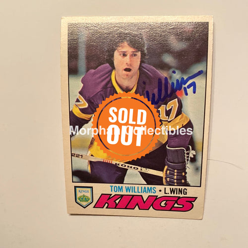 Tom Williams - Autographed Card 1977/78 Opc