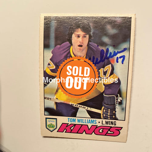 Tom Williams - Autographed Card 1977/78 Opc
